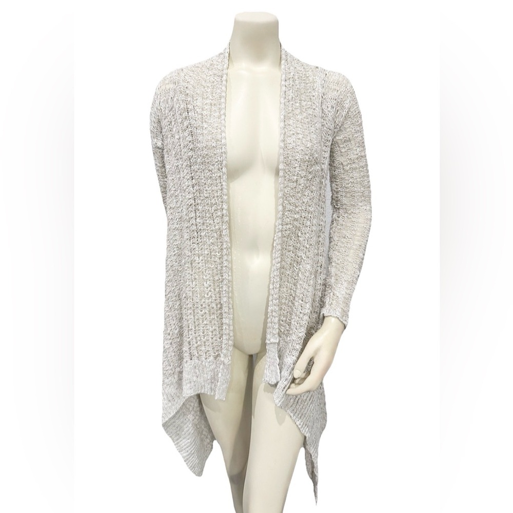 Hollister Cream Open Front Waterfall Cardigan Sweater Size S